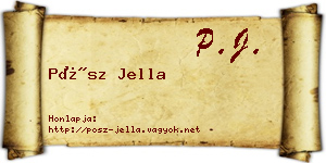 Pósz Jella névjegykártya